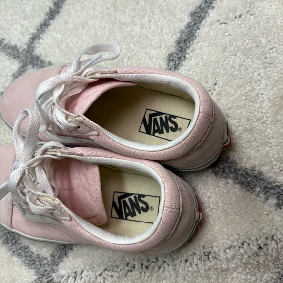 Vans Old Skool Shoes Pink Suede Classic Low Top Sneakers Blushing White - Picture 9 of 12